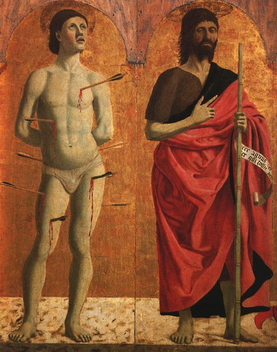 Piero della Francesca St.Sebastian and St.John the Baptist oil painting picture